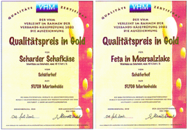 Qualitätspreis in Gold